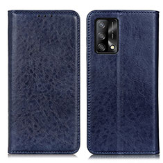 Coque Portefeuille Livre Cuir Etui Clapet K01Z pour Oppo A74 4G Bleu