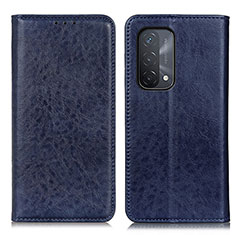 Coque Portefeuille Livre Cuir Etui Clapet K01Z pour Oppo A74 5G Bleu