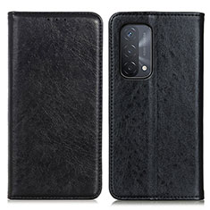 Coque Portefeuille Livre Cuir Etui Clapet K01Z pour Oppo A74 5G Noir