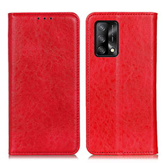 Coque Portefeuille Livre Cuir Etui Clapet K01Z pour Oppo F19s Rouge