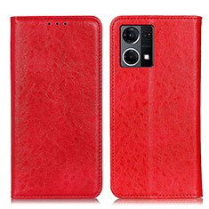 Coque Portefeuille Livre Cuir Etui Clapet K01Z pour Oppo F21 Pro 4G Rouge