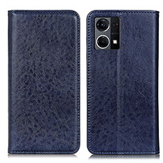 Coque Portefeuille Livre Cuir Etui Clapet K01Z pour Oppo F21s Pro 4G Bleu