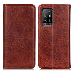 Coque Portefeuille Livre Cuir Etui Clapet K01Z pour Oppo Reno5 Z 5G Marron