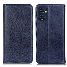 Coque Portefeuille Livre Cuir Etui Clapet K01Z pour Oppo Reno7 5G Bleu