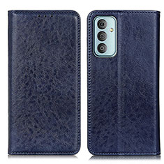 Coque Portefeuille Livre Cuir Etui Clapet K01Z pour Samsung Galaxy F13 4G Bleu