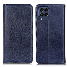 Coque Portefeuille Livre Cuir Etui Clapet K01Z pour Samsung Galaxy M53 5G Bleu