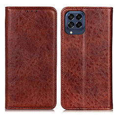 Coque Portefeuille Livre Cuir Etui Clapet K01Z pour Samsung Galaxy M53 5G Marron