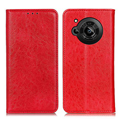 Coque Portefeuille Livre Cuir Etui Clapet K01Z pour Sharp Aquos R7s Rouge