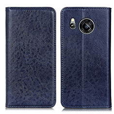 Coque Portefeuille Livre Cuir Etui Clapet K01Z pour Sharp Aquos Sense7 Bleu