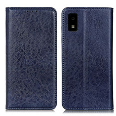 Coque Portefeuille Livre Cuir Etui Clapet K01Z pour Sharp Aquos wish2 Bleu