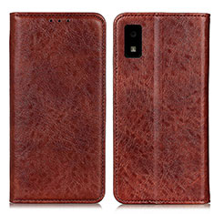 Coque Portefeuille Livre Cuir Etui Clapet K01Z pour Sharp Aquos wish2 Marron