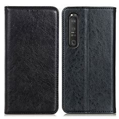 Coque Portefeuille Livre Cuir Etui Clapet K01Z pour Sony Xperia 1 III Noir