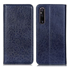 Coque Portefeuille Livre Cuir Etui Clapet K01Z pour Sony Xperia 1 V Bleu