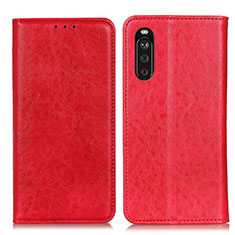 Coque Portefeuille Livre Cuir Etui Clapet K01Z pour Sony Xperia 10 III Lite Rouge