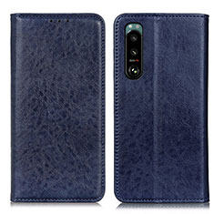 Coque Portefeuille Livre Cuir Etui Clapet K01Z pour Sony Xperia 5 III Bleu