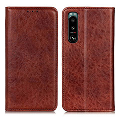 Coque Portefeuille Livre Cuir Etui Clapet K01Z pour Sony Xperia 5 III Marron