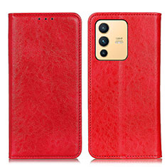 Coque Portefeuille Livre Cuir Etui Clapet K01Z pour Vivo V23 5G Rouge