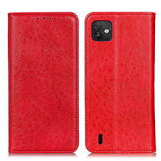 Coque Portefeuille Livre Cuir Etui Clapet K01Z pour Wiko Y82 Rouge