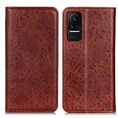 Coque Portefeuille Livre Cuir Etui Clapet K01Z pour Xiaomi Civi 5G Marron