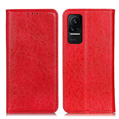 Coque Portefeuille Livre Cuir Etui Clapet K01Z pour Xiaomi Civi 5G Rouge