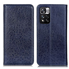 Coque Portefeuille Livre Cuir Etui Clapet K01Z pour Xiaomi Mi 11i 5G (2022) Bleu