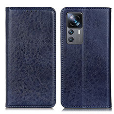 Coque Portefeuille Livre Cuir Etui Clapet K01Z pour Xiaomi Mi 12T Pro 5G Bleu