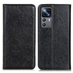 Coque Portefeuille Livre Cuir Etui Clapet K01Z pour Xiaomi Mi 12T Pro 5G Noir