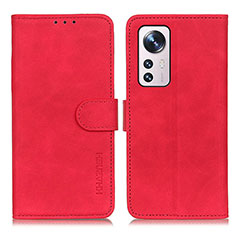 Coque Portefeuille Livre Cuir Etui Clapet K01Z pour Xiaomi Mi 12X 5G Rouge