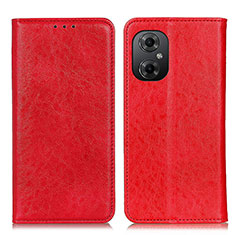 Coque Portefeuille Livre Cuir Etui Clapet K01Z pour Xiaomi Poco M4 5G Rouge