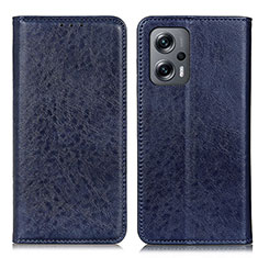 Coque Portefeuille Livre Cuir Etui Clapet K01Z pour Xiaomi Poco X4 GT 5G Bleu