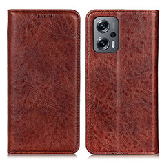 Coque Portefeuille Livre Cuir Etui Clapet K01Z pour Xiaomi Poco X4 GT 5G Marron