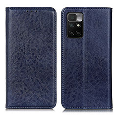 Coque Portefeuille Livre Cuir Etui Clapet K01Z pour Xiaomi Redmi 10 4G Bleu