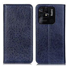 Coque Portefeuille Livre Cuir Etui Clapet K01Z pour Xiaomi Redmi 10 Power Bleu