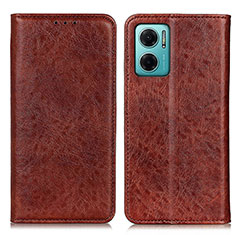 Coque Portefeuille Livre Cuir Etui Clapet K01Z pour Xiaomi Redmi 10 Prime Plus 5G Marron