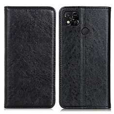 Coque Portefeuille Livre Cuir Etui Clapet K01Z pour Xiaomi Redmi 9C NFC Noir