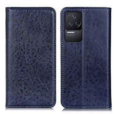 Coque Portefeuille Livre Cuir Etui Clapet K01Z pour Xiaomi Redmi K50 5G Bleu