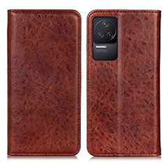 Coque Portefeuille Livre Cuir Etui Clapet K01Z pour Xiaomi Redmi K50 5G Marron