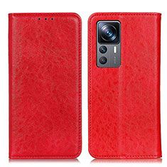 Coque Portefeuille Livre Cuir Etui Clapet K01Z pour Xiaomi Redmi K50 Ultra 5G Rouge