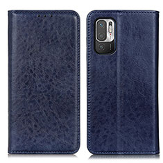 Coque Portefeuille Livre Cuir Etui Clapet K01Z pour Xiaomi Redmi Note 10 5G Bleu