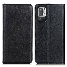 Coque Portefeuille Livre Cuir Etui Clapet K01Z pour Xiaomi Redmi Note 10 5G Noir