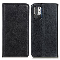 Coque Portefeuille Livre Cuir Etui Clapet K01Z pour Xiaomi Redmi Note 10T 5G Noir