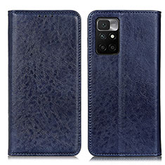 Coque Portefeuille Livre Cuir Etui Clapet K01Z pour Xiaomi Redmi Note 11 4G (2021) Bleu