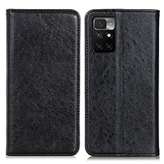 Coque Portefeuille Livre Cuir Etui Clapet K01Z pour Xiaomi Redmi Note 11 4G (2021) Noir