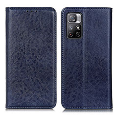 Coque Portefeuille Livre Cuir Etui Clapet K01Z pour Xiaomi Redmi Note 11 5G Bleu