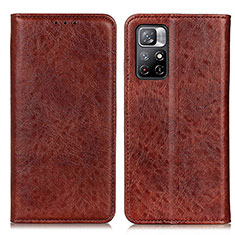 Coque Portefeuille Livre Cuir Etui Clapet K01Z pour Xiaomi Redmi Note 11 5G Marron