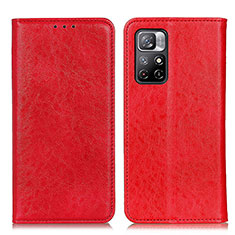 Coque Portefeuille Livre Cuir Etui Clapet K01Z pour Xiaomi Redmi Note 11 5G Rouge