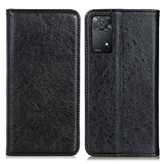 Coque Portefeuille Livre Cuir Etui Clapet K01Z pour Xiaomi Redmi Note 11 Pro 4G Noir