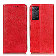 Coque Portefeuille Livre Cuir Etui Clapet K01Z pour Xiaomi Redmi Note 11 Pro 4G Rouge