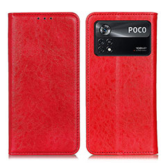 Coque Portefeuille Livre Cuir Etui Clapet K01Z pour Xiaomi Redmi Note 11E Pro 5G Rouge