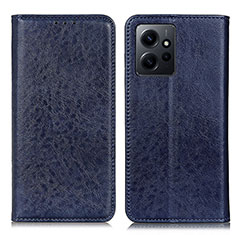 Coque Portefeuille Livre Cuir Etui Clapet K01Z pour Xiaomi Redmi Note 12 4G Bleu